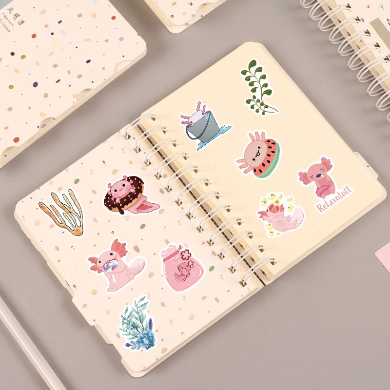 Adorable Axolotl Stickers- Whimsical Water Wonders!