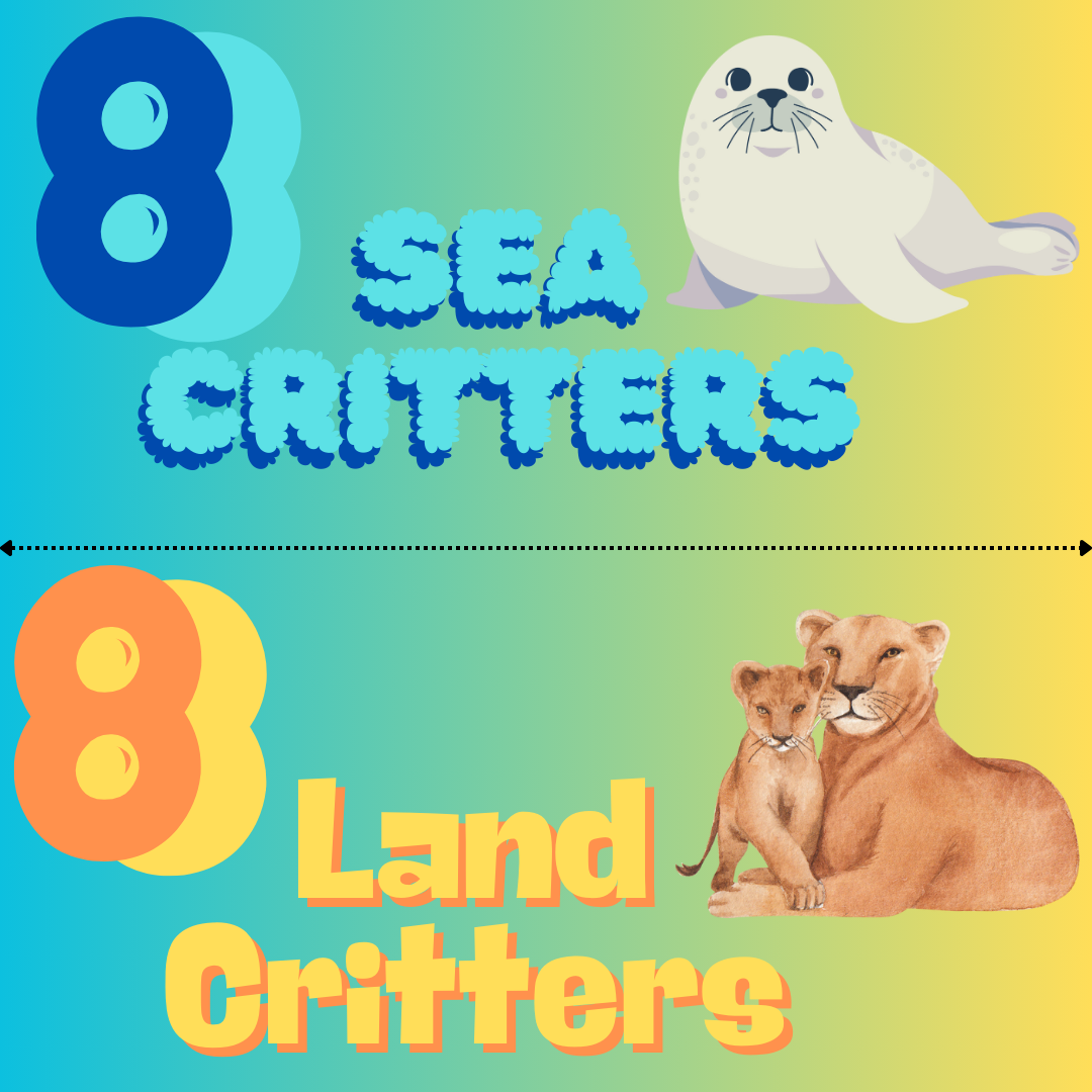 The Lucky 'Adopt-a-Critter' Mini Plush Keychains: Sea & Land Animals available!!