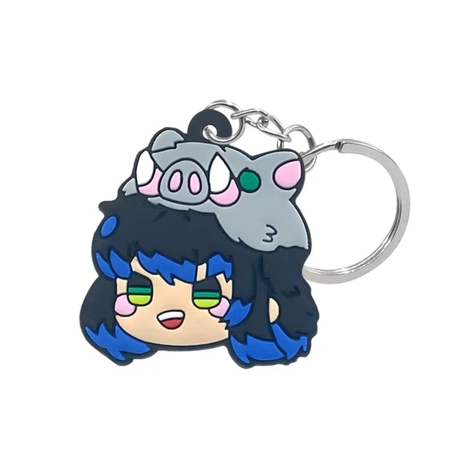 Chibi Slayer Squad: Demon Slayer PVC Keychains!