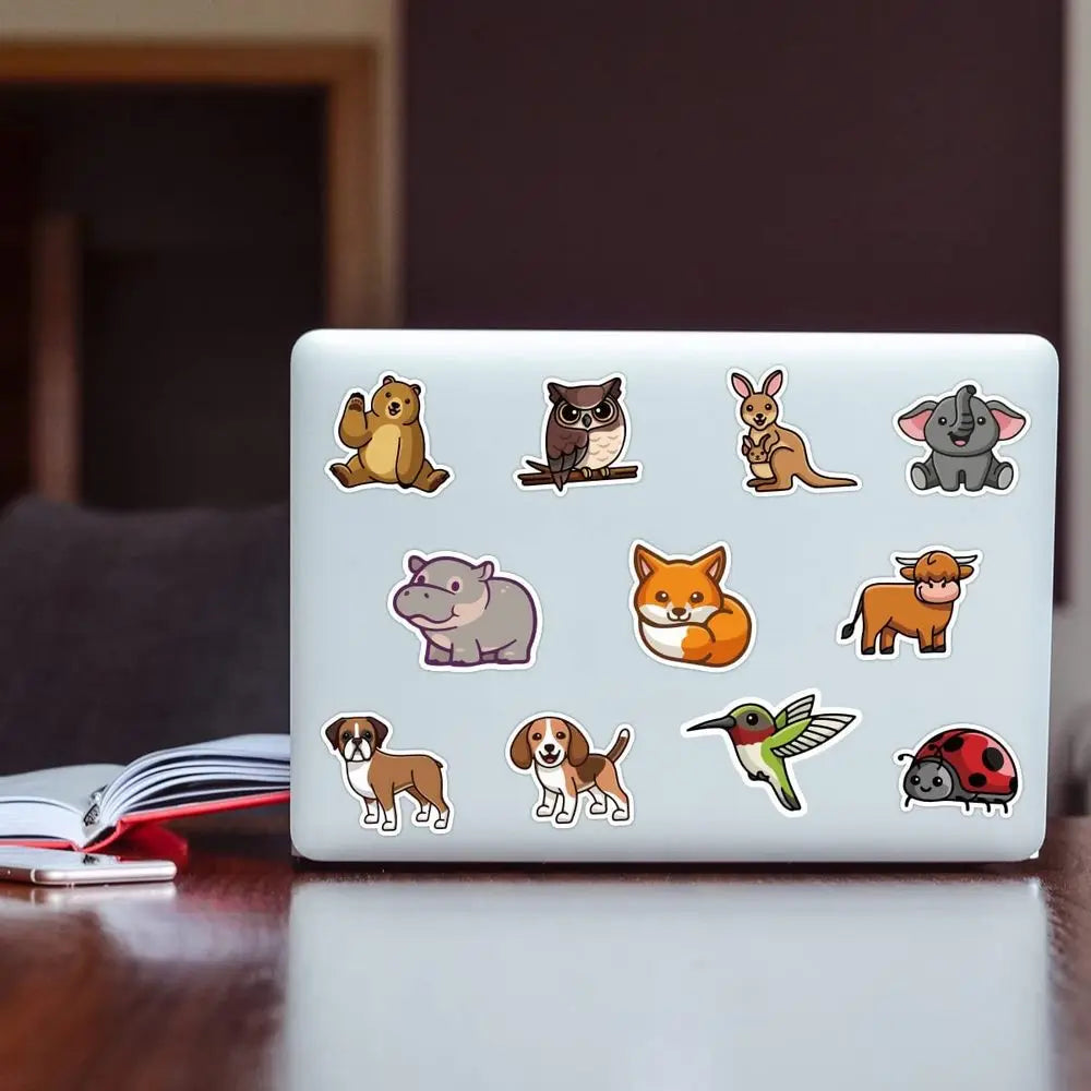 Cheerful Critters: Cartoon Animal Stickers