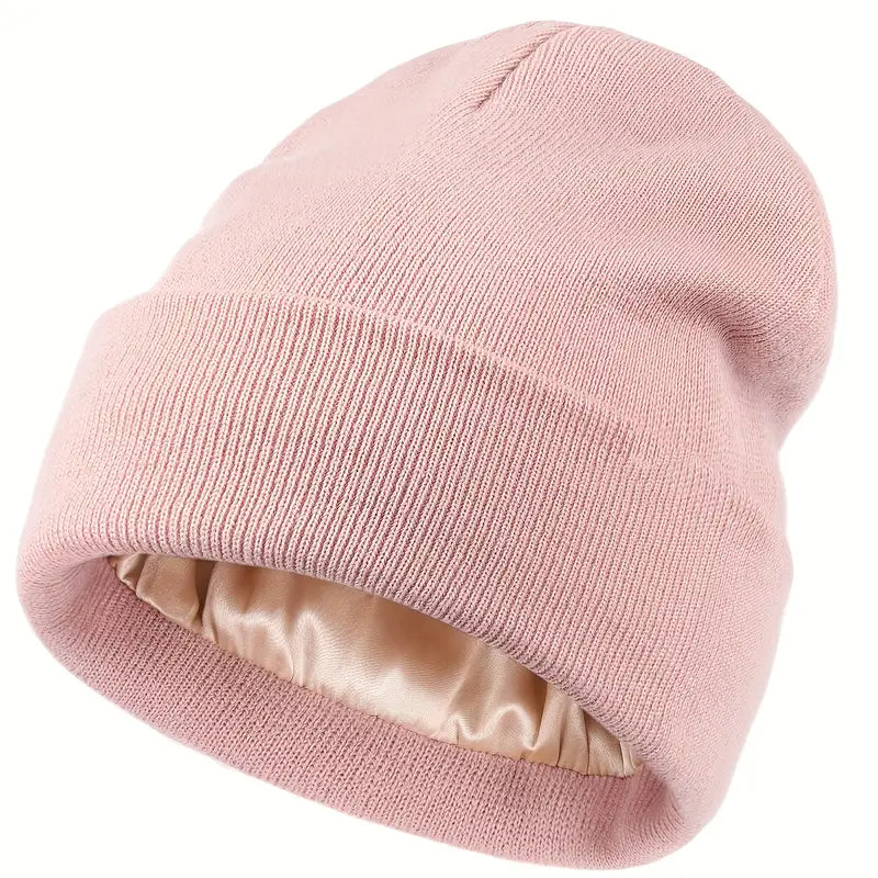 Satin-Lined Beanie – Cozy, Stylish, and Hair-Friendly!