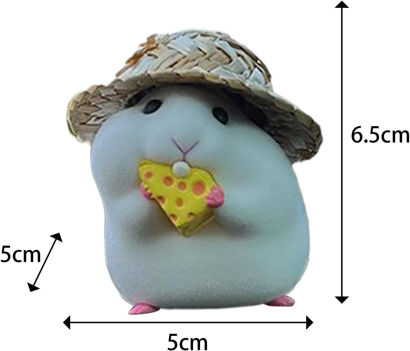 Cheesy Companion: Hamster Car Dashboard Decor with Hat