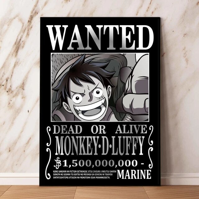 One Piece Bounty Legends - Wanted Poster Canvas Prints