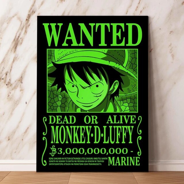 One Piece Bounty Legends - Wanted Poster Canvas Prints