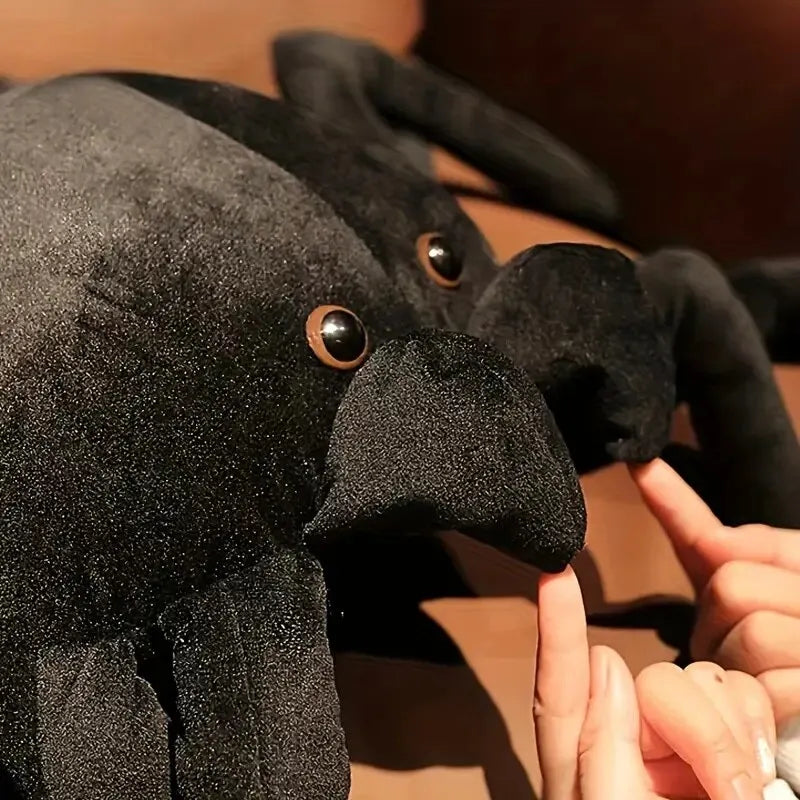 Cuddle the Creepy: Giant Black Spider Plush Pillow