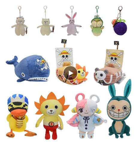 🏴☠️ One Piece Anime Supporting Character Plush Keychain 🐋
