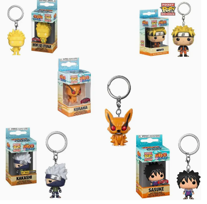 Anime Funko Pop Action Figure Figurine Keychain for Naruto and My Hero Academia