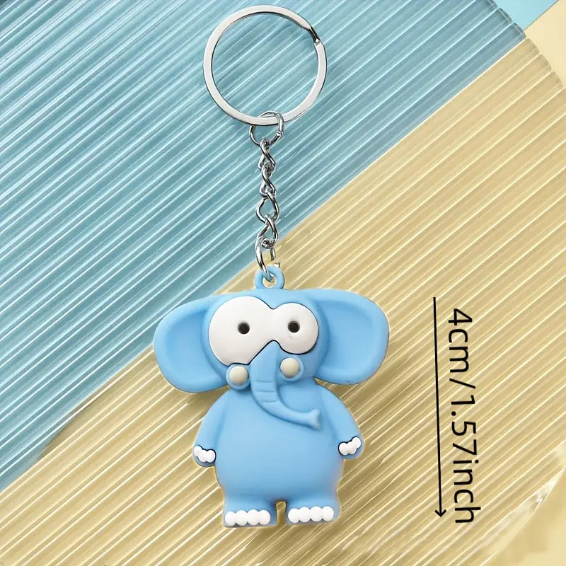 "Jungle Jamboree" Big Eyes Animal Keychains - Quirky Cartoon Key Companions (Choose Your Favorite!)
