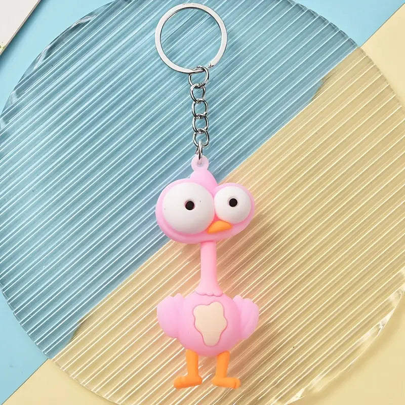 "Jungle Jamboree" Big Eyes Animal Keychains - Quirky Cartoon Key Companions (Choose Your Favorite!)