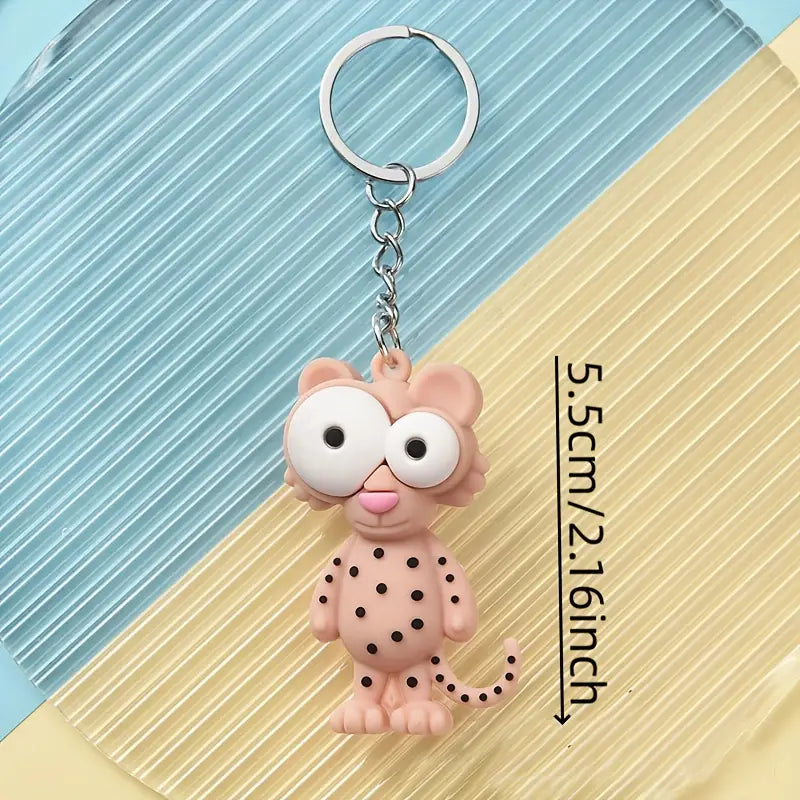 "Jungle Jamboree" Big Eyes Animal Keychains - Quirky Cartoon Key Companions (Choose Your Favorite!)