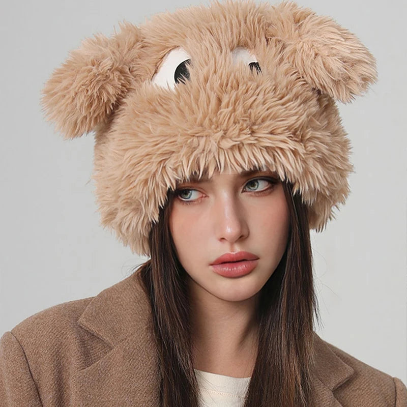 Cuddly Canine Capers: Plush Puppy Pullover Hats