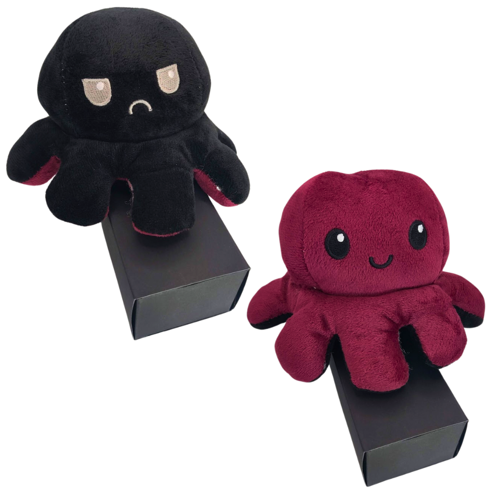 Cheerful Chameleon Octopus Plush Pillow: Mood Flipper!