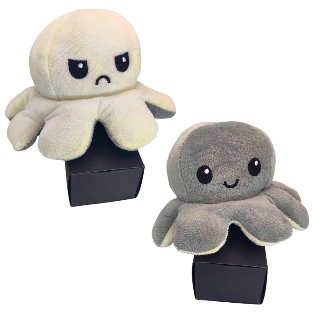 Cheerful Chameleon Octopus Plush Pillow: Mood Flipper!
