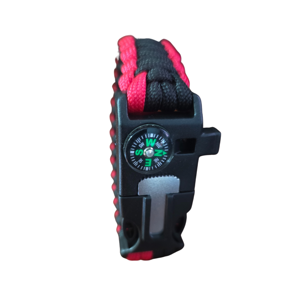 4-in-1 Outdoor Survival Bracelet – Compass, Whistle & Emergency Rope