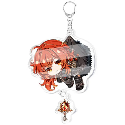 Genshin Impact Acrylic Keychains – Chibi Companions Unleashed!