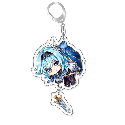 Genshin Impact Acrylic Keychains – Chibi Companions Unleashed!