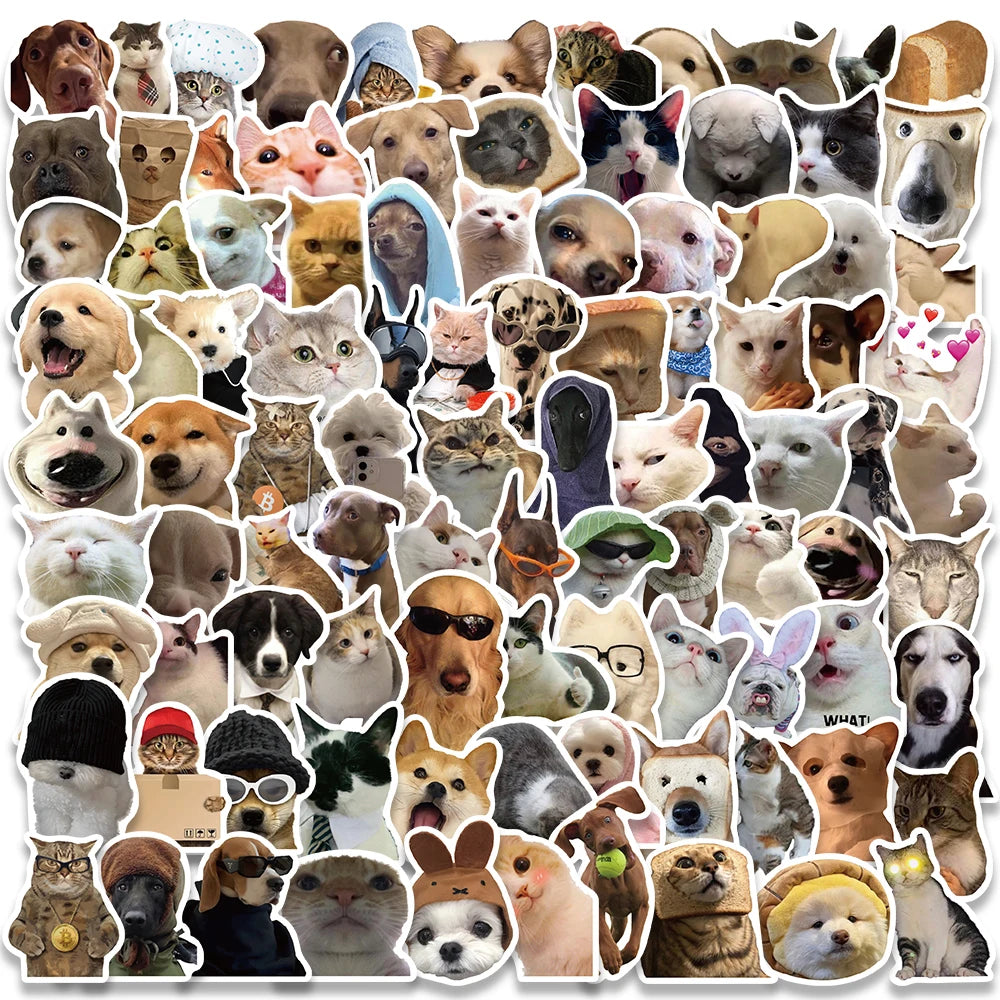 Furry Friends Meme Sticker Pack - Dogs & Cats Edition