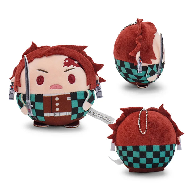 Chubby Warrior Charm: Rengoku Kyoujurou Plush Keychain – 10cm of Fiery Cuteness!
