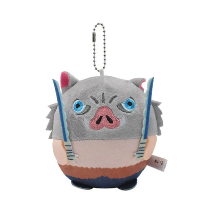Chubby Warrior Charm: Rengoku Kyoujurou Plush Keychain – 10cm of Fiery Cuteness!