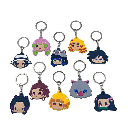 Chibi Slayer Squad: Demon Slayer PVC Keychains!