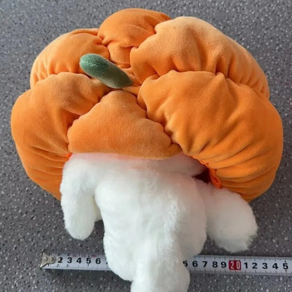 Cuddly Canine Retreat: 23cm Kawaii Pumpkin Plush Dog Pillow with Adorable Plush Companion – Complete Comfort for Your Plush Pup!