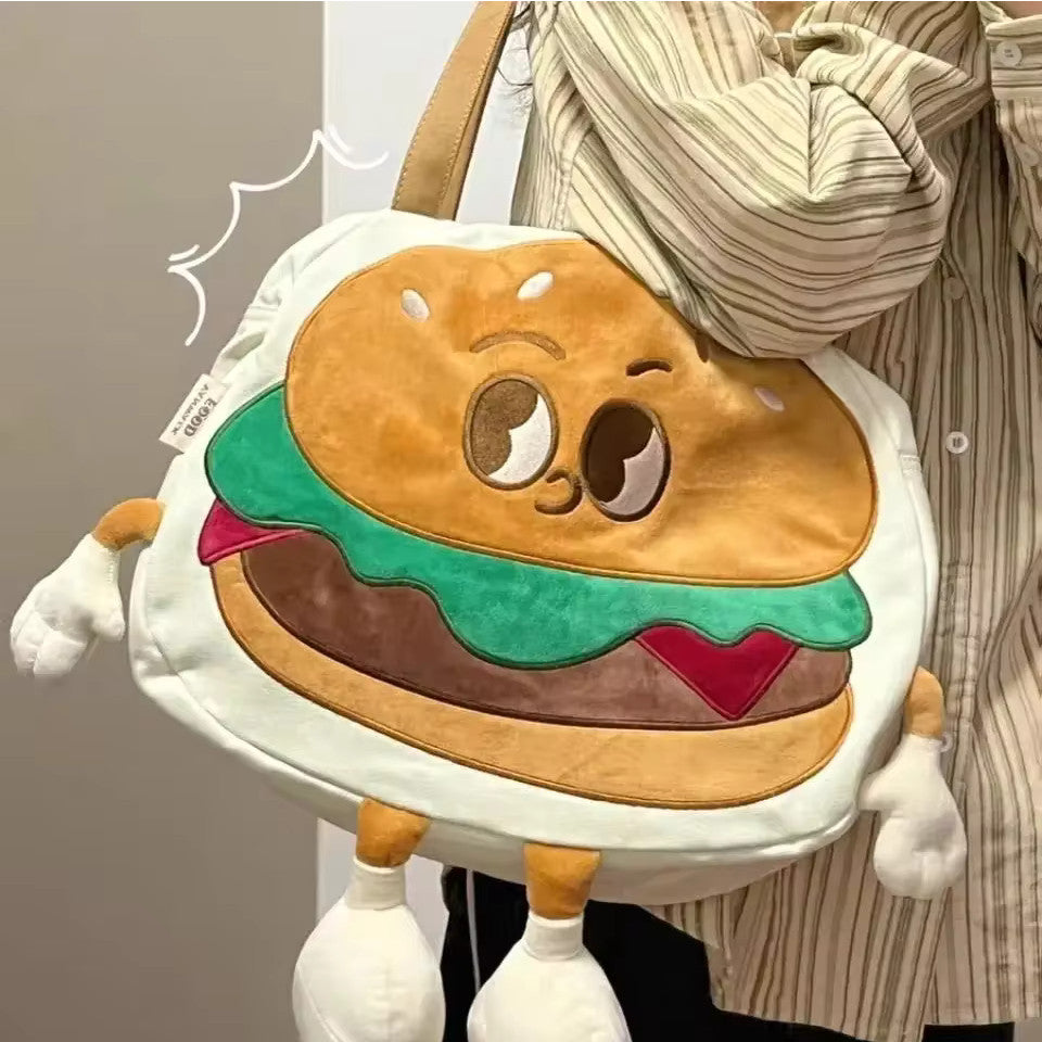 🌟Cute Funny Burger Class Commuter Bag 🌟