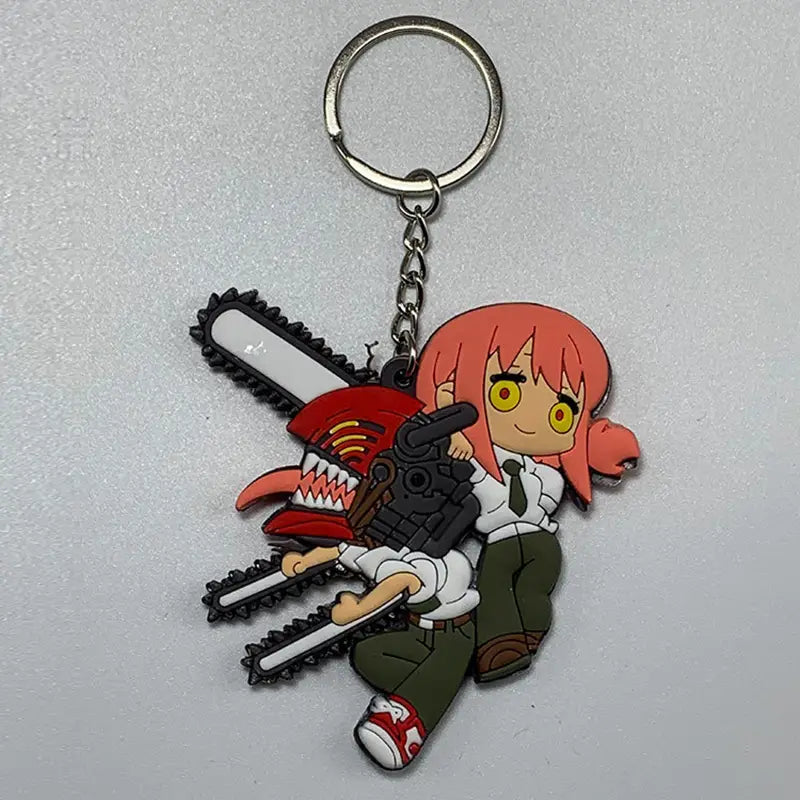 🔑 PVC Chainsaw Man Keychain Collection - Vibrant and Soft Designs! 🌈