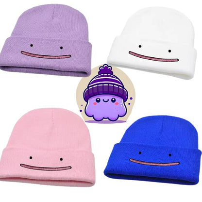 Ditto-Inspired Lavender Beanie - Cute and Cozy Fan Accessory