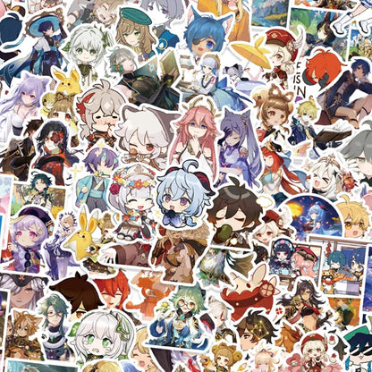 Genshin Impact Anime Decal Stickers - Packs for Gaming Enthusiasts