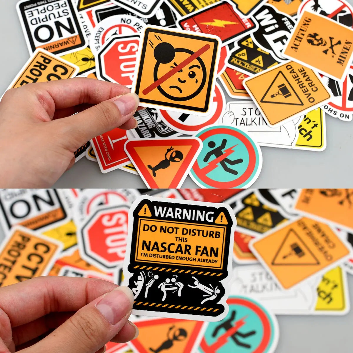 Dangerously Fun: Cartoon Warning Stickers for the Humorous Soul