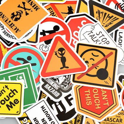 Dangerously Fun: Cartoon Warning Stickers for the Humorous Soul