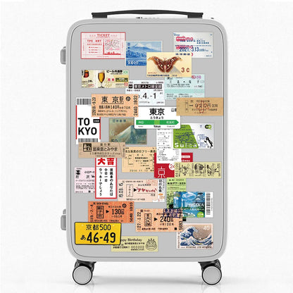 Journey Through Japan with Postcard Ticket Stickers!