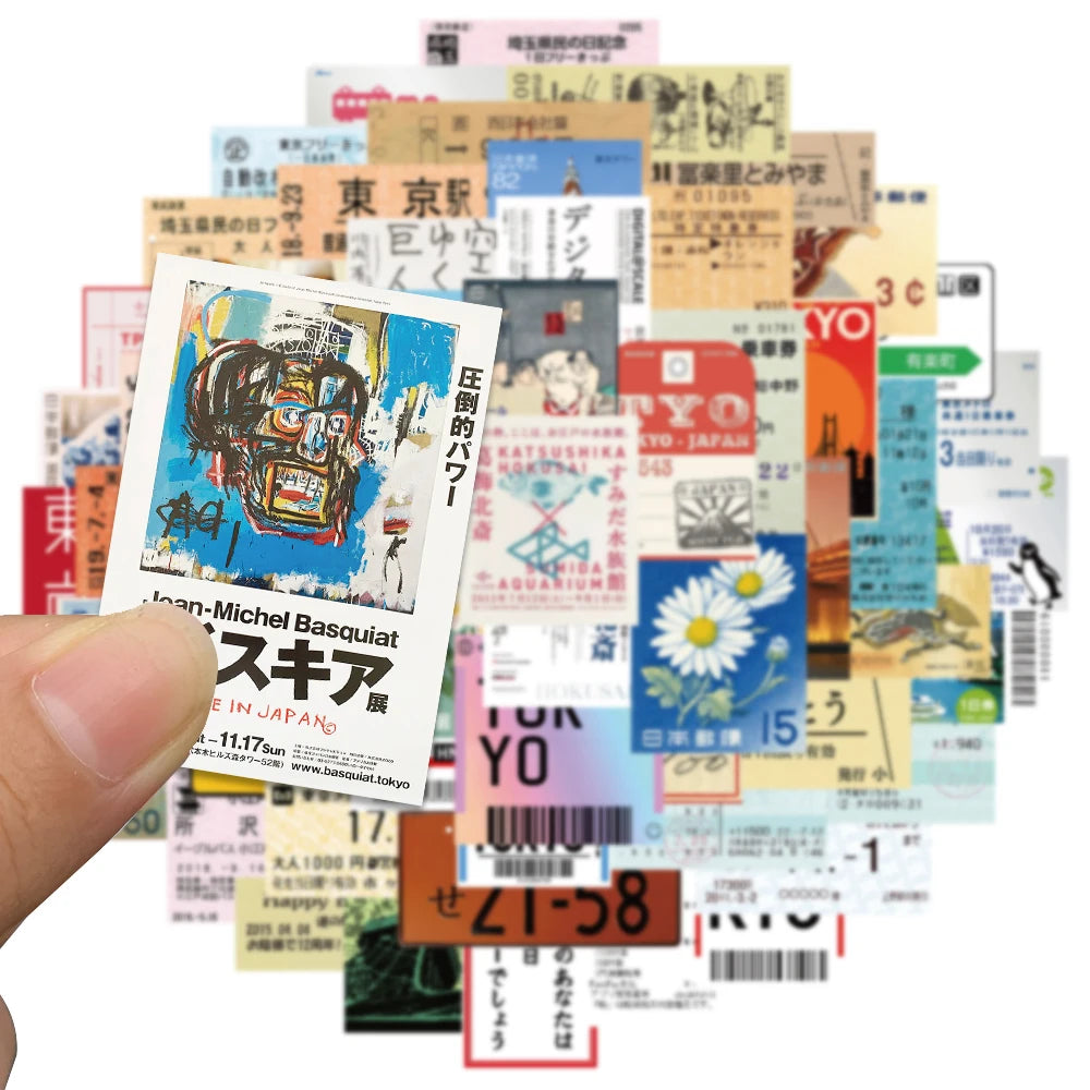 Journey Through Japan with Postcard Ticket Stickers!