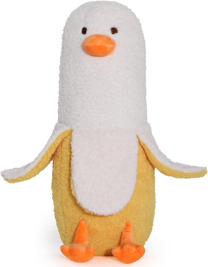 Banana Duck Plush Pillow – Embrace Whimsy & Comfort in a 50cm Snuggle Buddy!