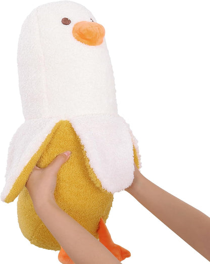 Banana Duck Plush Pillow – Embrace Whimsy & Comfort in a 50cm Snuggle Buddy!