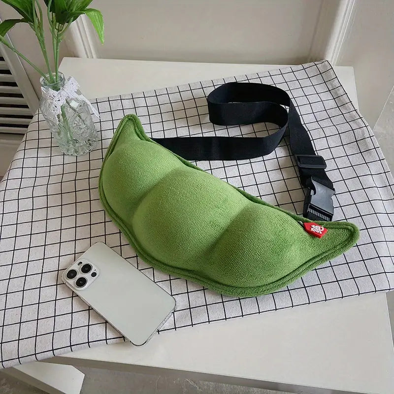 Pea Shaped Fanny Crossbody Bag 🌱😄