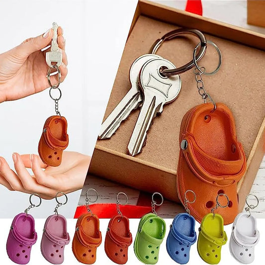 Y2K Nostalgia Mini Crocs Keychains - Pop of Color for Your Keys!