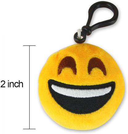 Pocket-Sized Expressions: Mini Emoticon Keychain Plushies – Share Smiles Everywhere! (One per order, sold separately)