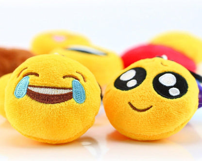 Pocket-Sized Expressions: Mini Emoticon Keychain Plushies – Share Smiles Everywhere! (One per order, sold separately)