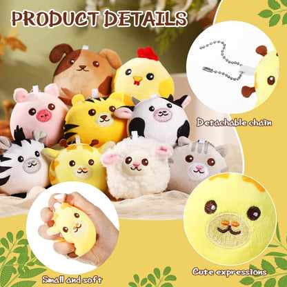 Pocket-Sized Pals: Adorable Mini Animal Plush Keychains!