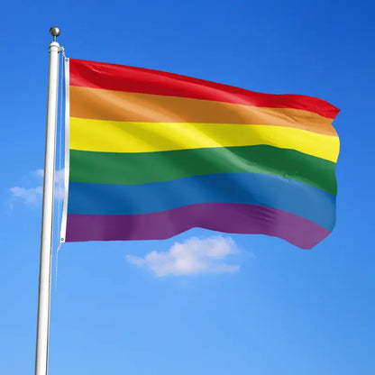 Rainbow Pride Flag 3x5ft – Vibrant Polyester LGBTQ Flag with Grommets