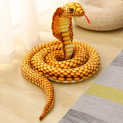 Hiss and Cuddle: The Jumbo Cobra Plush for Playful Pals and Pranksters