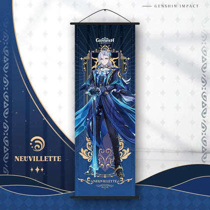 Immerse in the World of Genshin with Exquisite Character Wall Scrolls!