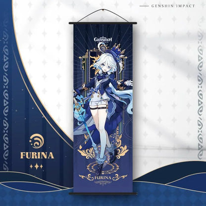 Immerse in the World of Genshin with Exquisite Character Wall Scrolls!