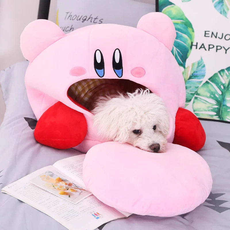 Kirby-Inspired Peripheral Plush Doll - The Ultimate Kawaii Nap Pillow and Pet Bed! 🧸