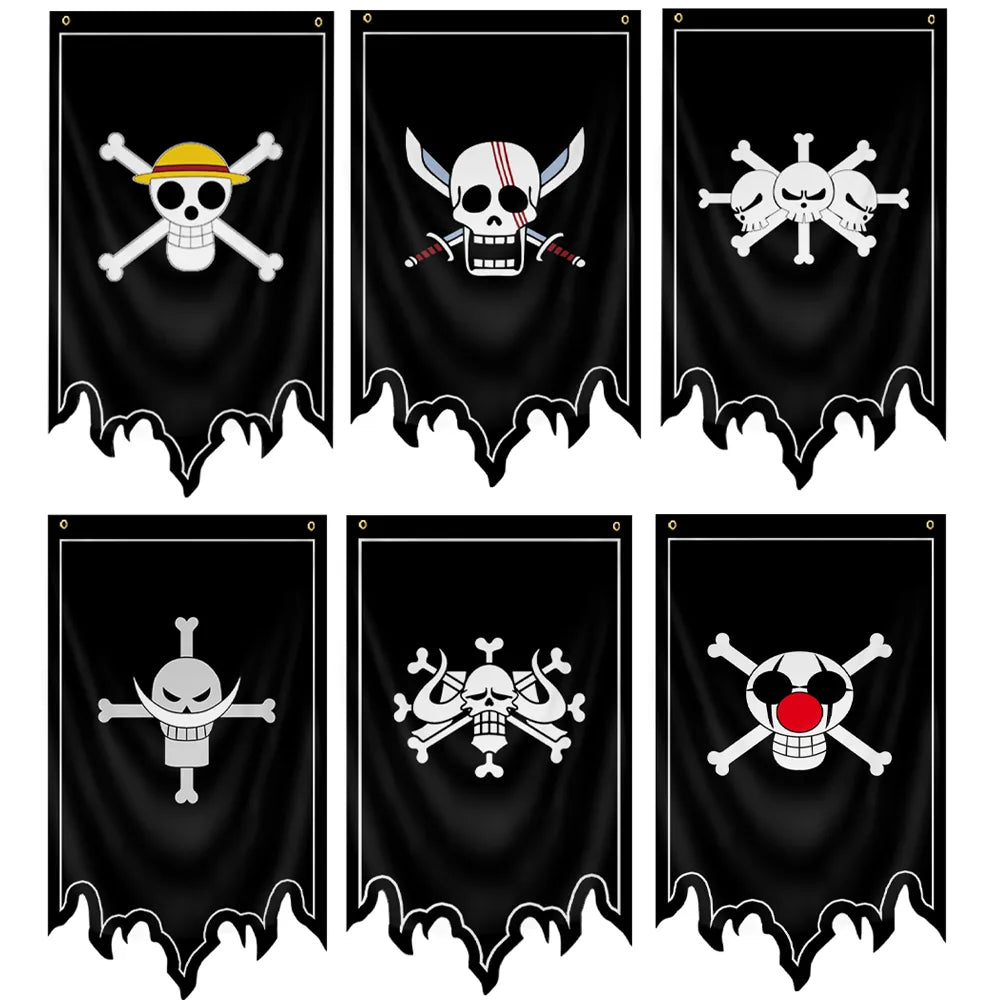 🏴‍☠️ Anime One Piece Pirate Ship Flag Collection [30*50CM] 🎌