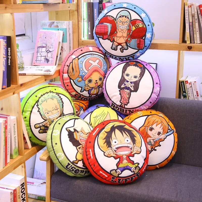 Set Sail for Comfort: Chibi 'One Piece' Plush Pillow Collection – Select Your Straw Hat Crewmate!🌙