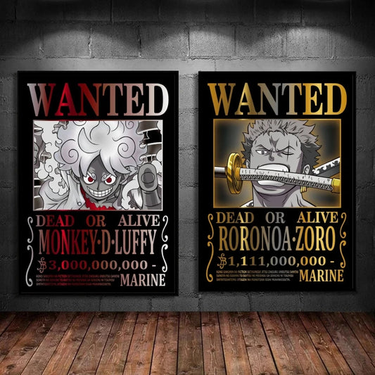 One Piece Bounty Legends - Exclusive Wanted Poster Canvas Prints