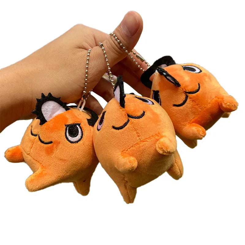 Pochita Plush Keychain – Chainsaw Man's Fuzzy Sidekick, Pocket-Sized!