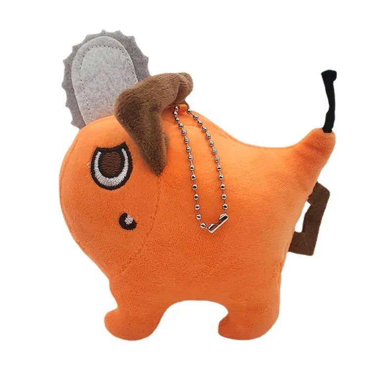 Pochita Plush Keychain – Chainsaw Man's Fuzzy Sidekick, Pocket-Sized!